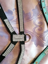 Collar de perro ajustable productos para mascotas Collar para perro arnés correa de liberación rápida Rhinestone Bling de cuero de la PU 1 PC