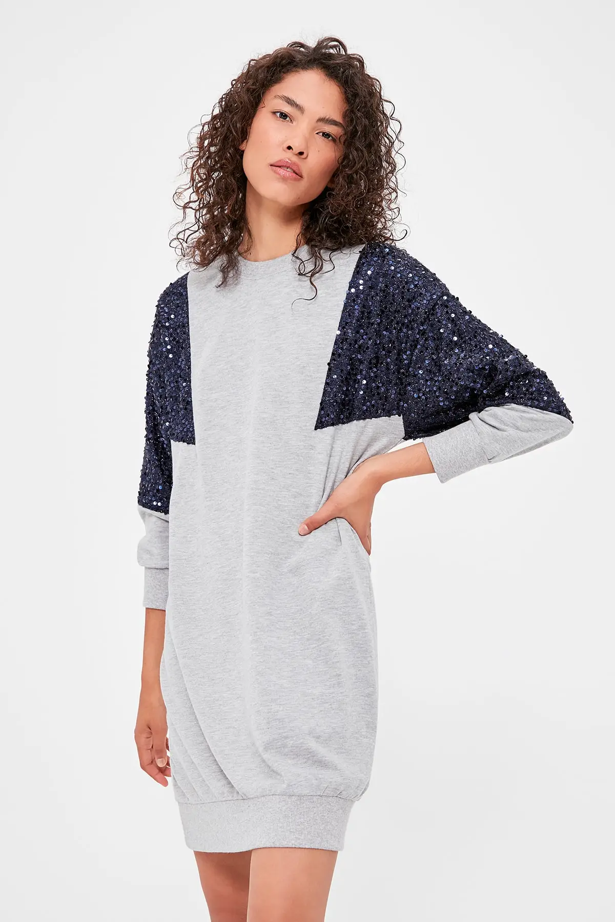 Koop Trendyol Sequin Detail Gebreide Jurk TWOAW20EL1721