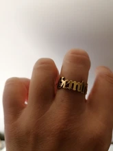 Anillos del zodiaco de acero inoxidable para mujeres y hombres, joyería minimalista de 12 Constelaciones, con diseño de letras, Leo Aries