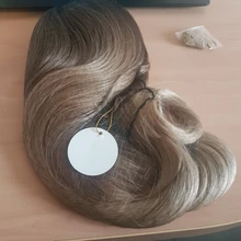 EASIHAIR-Peluca de cabello ombré ondulado para mujer afroamericana, cabellera artificial larga con flequillo, color gris, resistente al calor