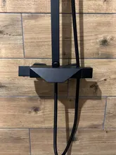 Bathroom Faucet Black Rain Shower Head Thermostatic Bath Faucet Wall Mounted Bathtub