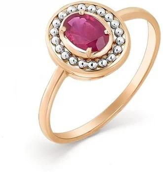 

Master brilliant ring with 1 ruby in red gold