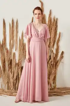 

Trendyol Handles Flounces Evening Dress TPRSS19ZP0003