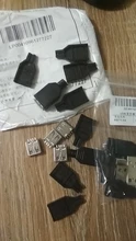 Socket-Connector Cover Type-A 4-Pin-Plug Plastic Male Female 10pcs Black with Diy-Kits