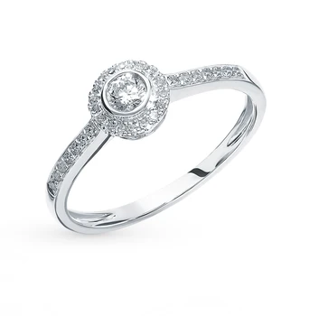 

Gold ring with diamonds sunlight sample 585