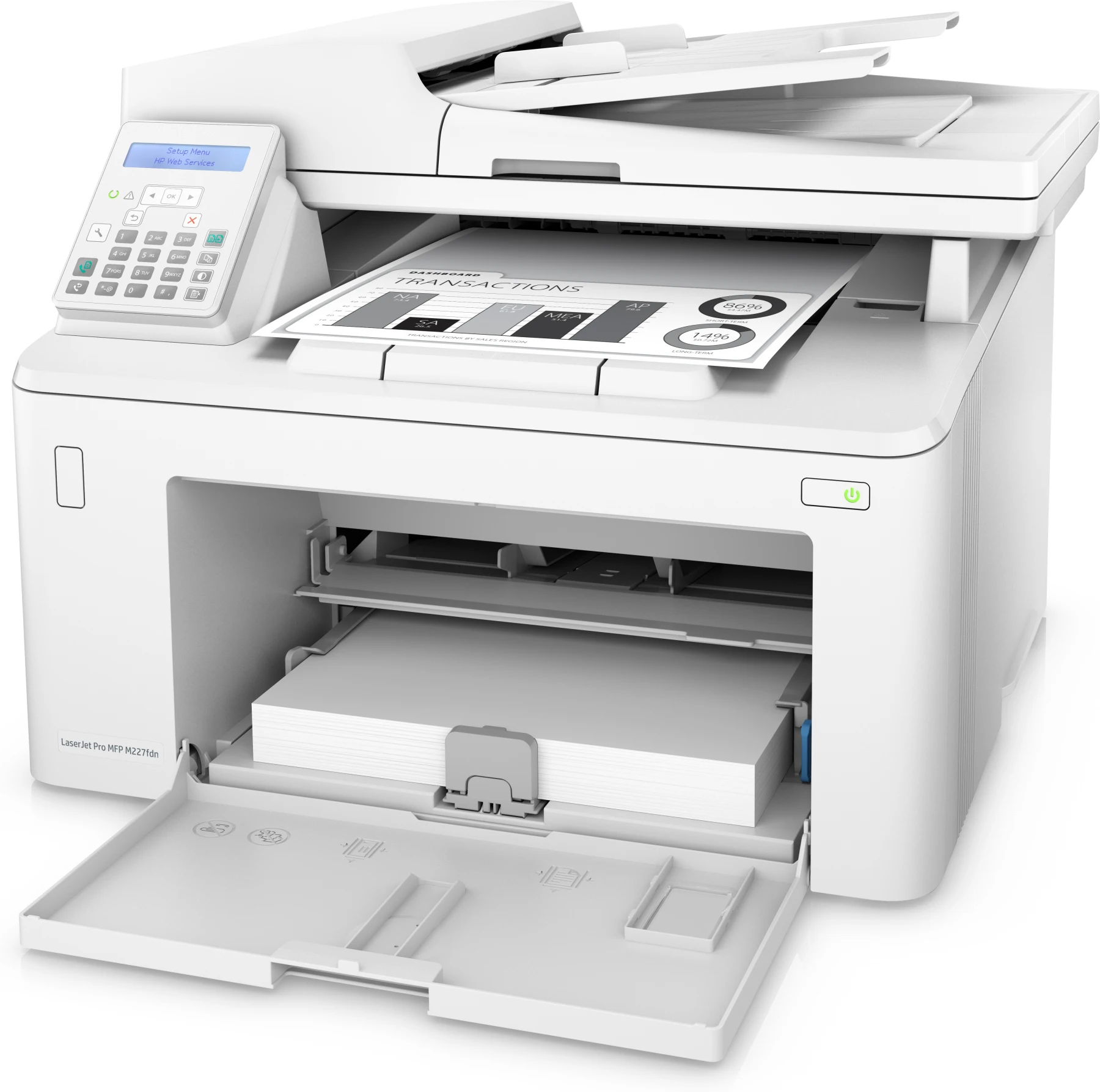 Multifunction Printer HP LaserJet Pro MFP M227fdn FAX