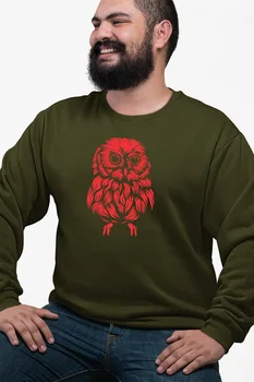 

Angemiel Wear Red Cute Owl Men 'S Sweatshirt