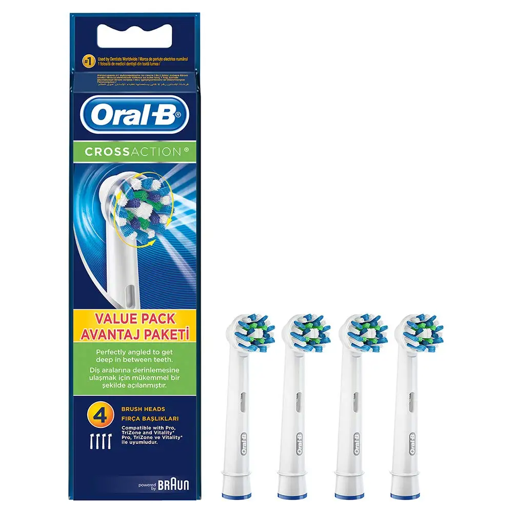 Электрическая зубная щетка Oral B CrossAction сменные насадки для щеток 4 глубокой