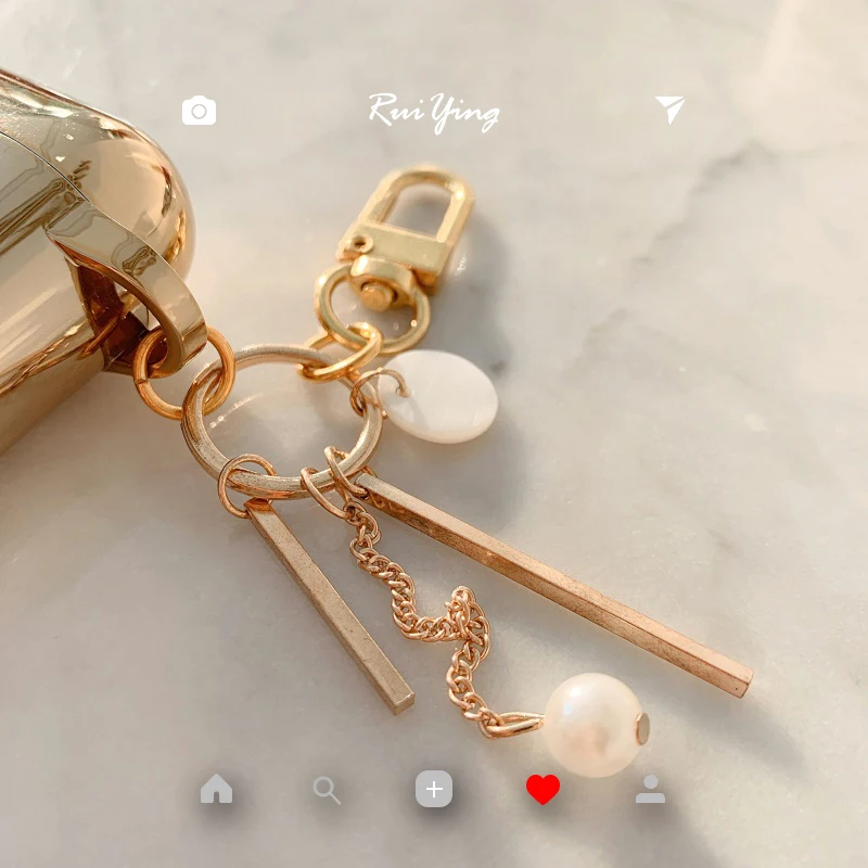 Luxury cute plating metal color five-pointed star pearl silicone Bluetooth Wireless Earphone Case For Apple AirPods 1 2 Headset