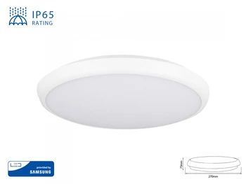 

Led ceiling lamp ceiling or wall 3000K 12W IP65 also external diameter 270mm SKU-935