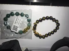 Pulsera de Feng Shui con cuentas de obsidiana, pulsera negra con abalorios de piedra obsidiana, con símbolo de Pixiu, pulsera de la buena suerte, para hombres y mujeres