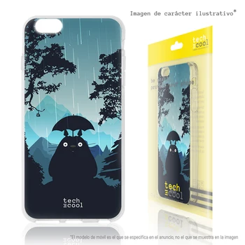 

FunnyTech®Silicone Case for Xiaomi Redmi Note 9 l My Neighbor Totoro design 1 blue background
