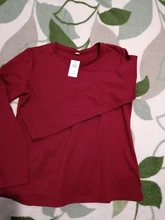 Women's T-Shirt Slim White Long-Sleeved Cotton Brand-New Pure-Tops for Female Thin Woman