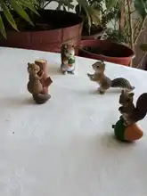 Animal Figurine Model Dollhouse Miniature Cake Fairy-Garden-Decoration Squirrel Home-Decor