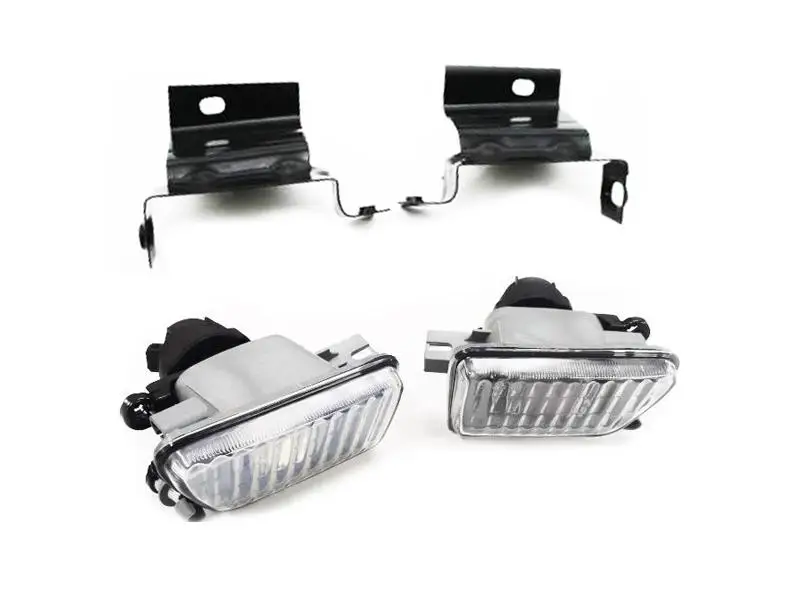 11532 Big Bumper Clear Glass Fog Light With Bracket - Golf Jetta MK2