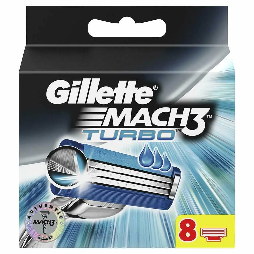 Лезвия для бритвы Gillette Mach3 Turbo 8 картриджей|Бритва| |