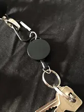 Llavero retráctil de 5 estilos, llavero de Metal de 60/74/75cm, con Clip de retroceso, deportivo, Antipérdida, portatarjetas de identificación