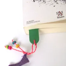 Пафали ручной работы фетровые концы для книг фиолетовые-L