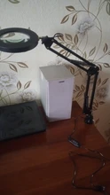 Lámpara de escritorio de lupa plegable profesional, luz LED de lectura con tres modos de atenuación, fuente de alimentación USB, 5 aumentos