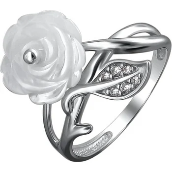 

Esthete ring with mother of pearl and cubic zirconia