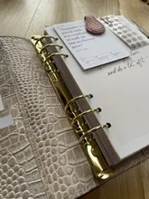 Moterm Luxe-planificador de anillos A5 con carpeta de anillos de 30mm, Agenda, organizador de granos Crocs, diario, Bloc de notas, cuaderno de bocetos
