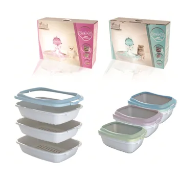 

Three Screen Cat Toilet-Blue