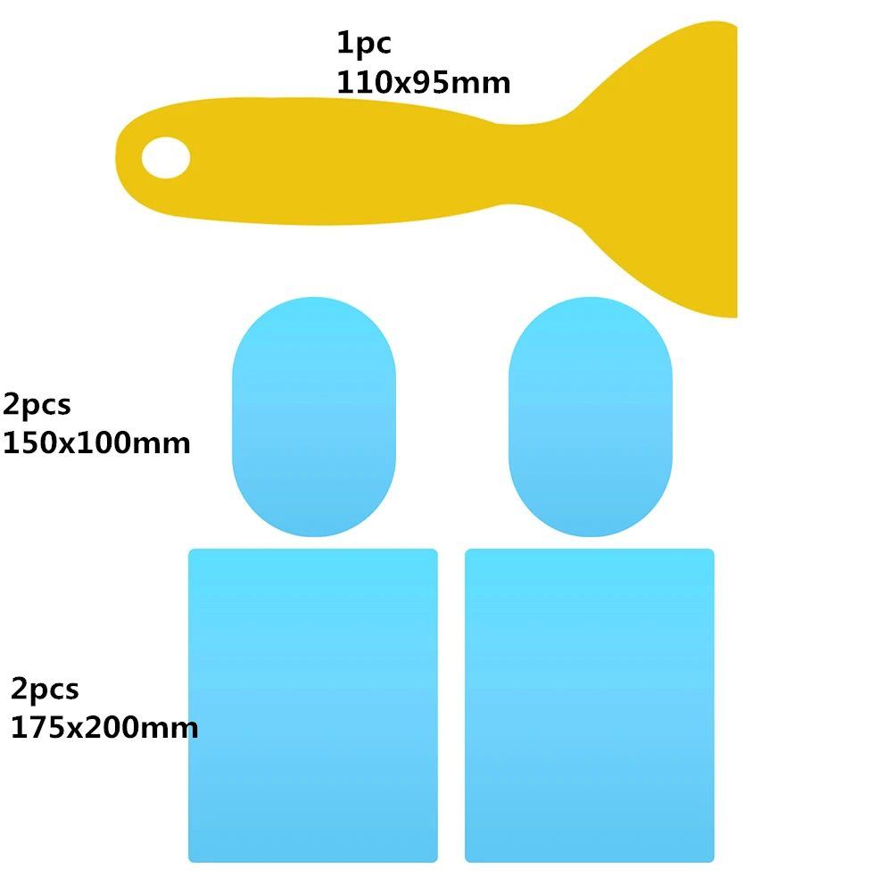 2x/4x прозрачное автомобильное боковое зеркало заднего вида Защитные пленки оконное зеркало заднего вида противотуманные непромокаемые пленки автомобильные аксессуары Прямая поставка - Цвет: 4pcs with Scraper