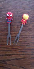 Tenedores de frutas de acero inoxidable con dibujos animados para niños, juego de tenedor para postre, tenedor para fiesta, decoración para el almuerzo, 8 Uds.