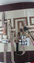 Harness Leash Chain Teddy Walking-Rope Collar Dog Small Medium Pet-Dog Classic Check