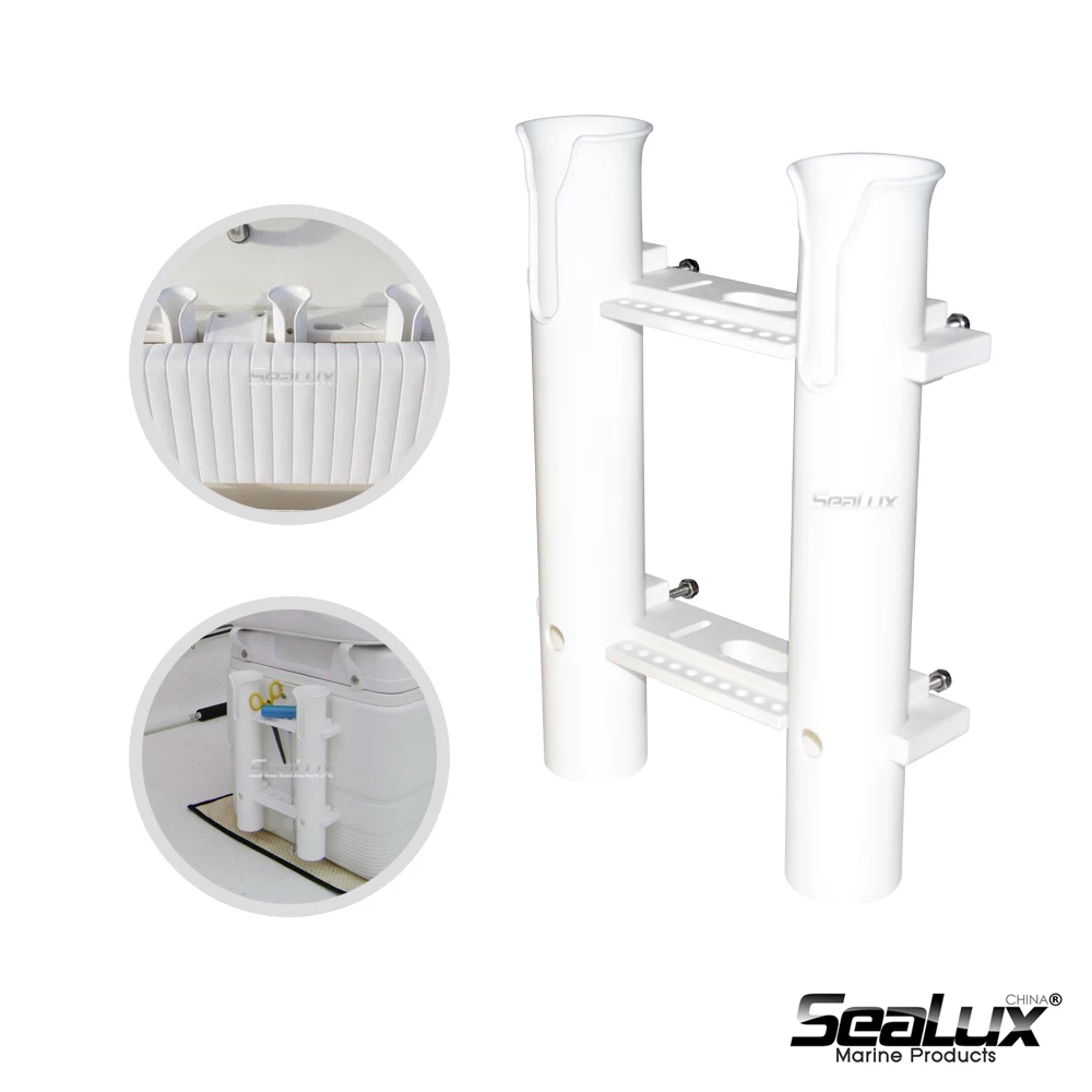 

Sealux устойчивый к ультрафиолетовому излучению полипропиленовый пластиковый 2-трубный держатель для удочки набор для морской лодки яхты рыбалки