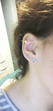 Arete de hojas de oro para hombres y mujeres, clips de oreja sin perforación, pendientes de cartílago falso, joyería, juego de 5 unidades