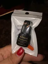 Kimcci individuales pegamento de pestañas extensión 3 segundos negro pestañas adhesivas para extensiones de pestañas falsas de secado rápido de larga duración