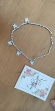Modyle-collar con colgante de mariposa para mujer, joyería con diamantes de imitación brillantes, llamativo, gargantilla de cristal, para regalo