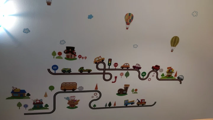 Cartoon Cars Highway Track Wall Stickers Children Bedroom Decor Wall Art Decals