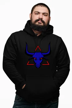 

Angemiel Wear Bull Bull Black Male Hooded Sweatshirt