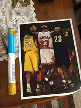 Poster Basketball Wall-Pictures Canvas Kobe Bryant Stars Lebron James Michael Living-Room