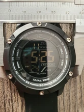 SKMEI-reloj Digital resistente al agua para hombre, cronómetro de correa de silicona, 100M, electrónico, deportivo, negro