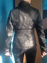 Jacket Short Turn-Down-Collar Spring Faux-Leather AORRYVLA Fashion Women New Length Slim-Style