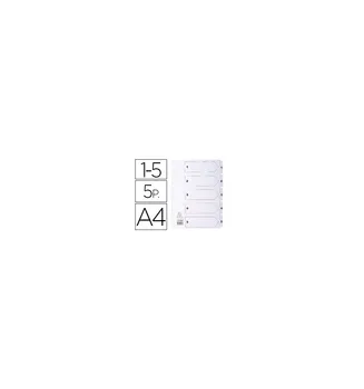 

Numeric separator EXACOMPTA white cardboard 1-5 set of 5 DIN A4 separators 11 drills