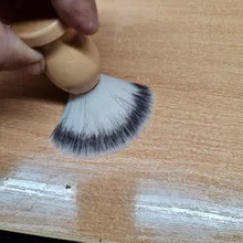 1PC profesional de los hombres brocha de afeitar con mango de madera de Nylon puro para hombres de limpieza de máscara cosméticos herramienta