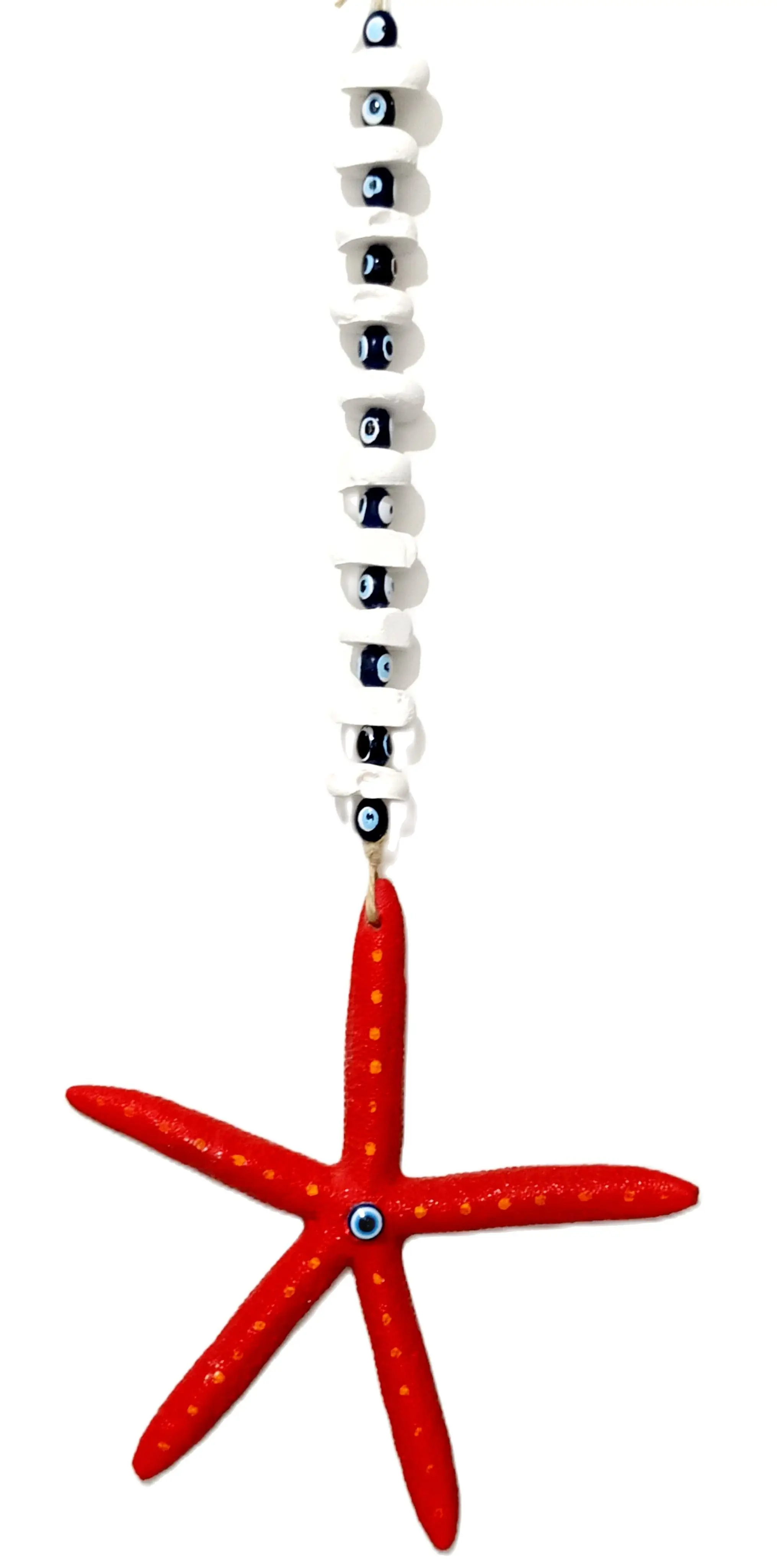 

Red Starfish, Evil Eye Beaded Wall Decoration