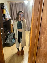 Cárdigan de punto largo y grueso para mujer, suéter de manga larga, cárdigan informal, ropa de calle, suéter de punto abierto, Invierno