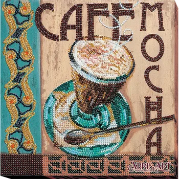 

Amb-057 set-MIDI for embroidery with beads 'мокка' 20*20 cm