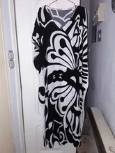 Swimwear Cover Ups Maxi-Dress Bathing-Suit Kaftan Beach Plus-Size Cotton Salida-De-Playa