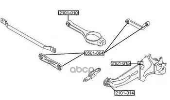 

Silentblock rear traction Ford C-Max CB3 2007-asva art. 0501-064