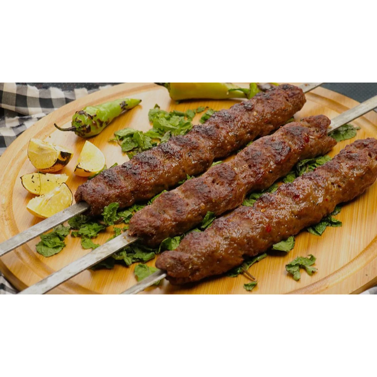 Adana Kebab Doner Meat Minced Chicken Galvanized Skewer 50 Cm Kitchen Barbecue Grill Kebab Skewer Pro Quality Product BBQ Tool