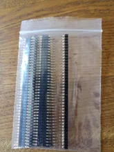 5 uds agujero redondo pin header 2,54mm fila única hembra 1*40p doble fila 2*40p perno de doble fila ronda pin dorado Chapado en