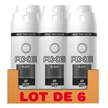 

AX 6 PCs deodorants protection antiperspirant for men Black Dry - 150ml