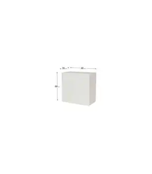

Height 60cm height x 60cm width with one door in various colors