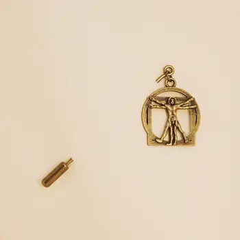 

Brooch for lapel Vitruvian man 51460 (bronze, needle, jewelery alloy)
